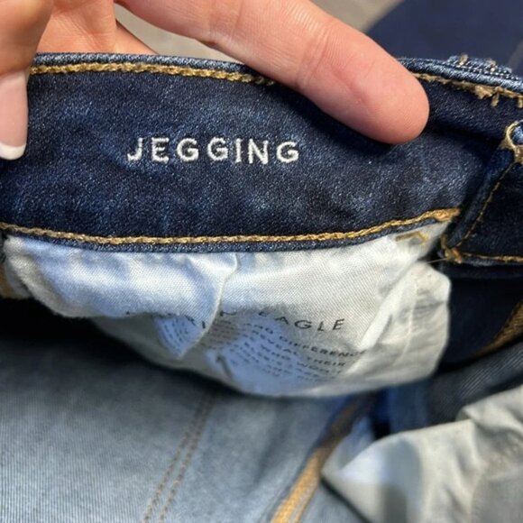 🏁 American eagle blue denim jegging size 4 - Picture 10 of 11
